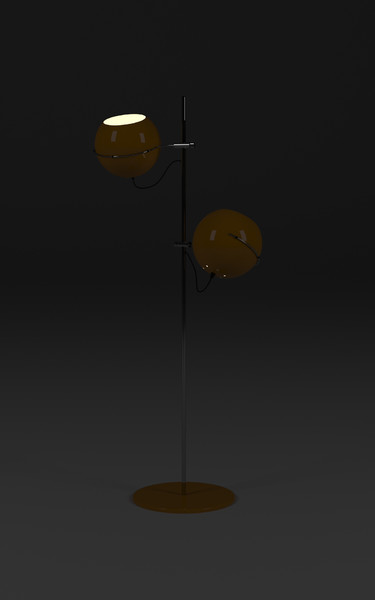 3d model of seventies standing lamp - Seventies standing lamp by fittingmedia